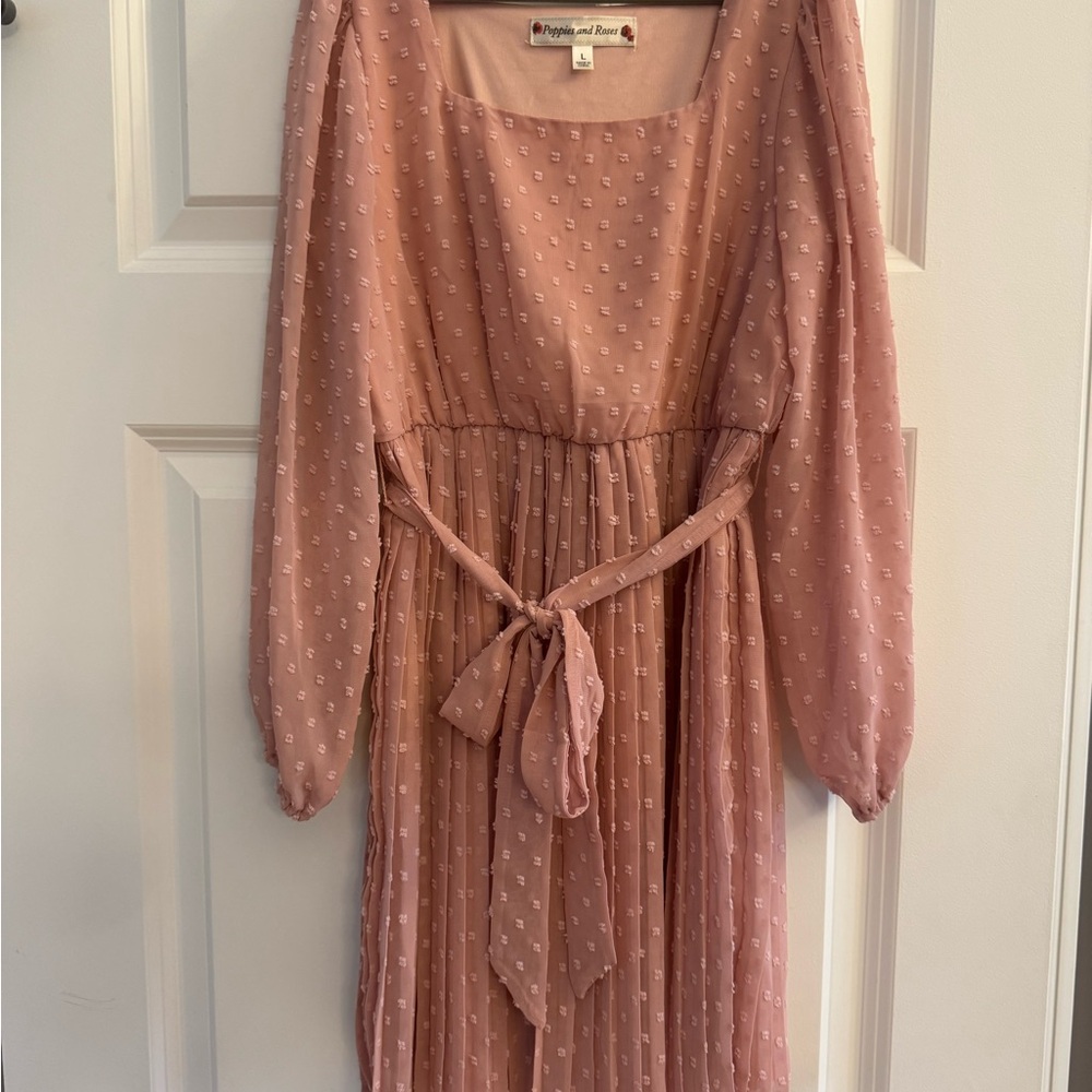 Pink Long Sleeved Dress